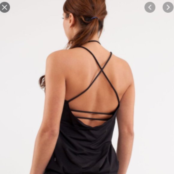 lululemon athletica Tops - Lululemon Black open back tank top